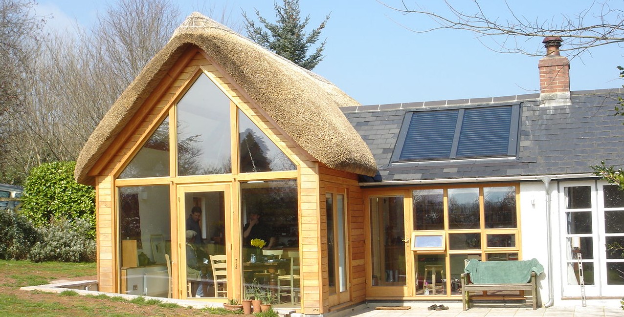 Sustainable architects, Thatch, timber frame, dartmoor, eco architects
